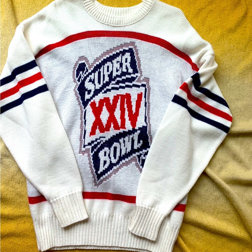 Vintage super bowl 1990 rare vintage crew neck sweater perfect condition!
